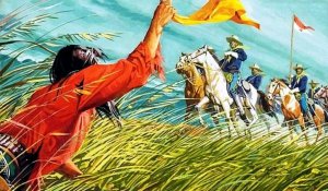 Билл Диксон встретил солдат из 8-го кавалерийского полка. Художник Северино Баралди.
