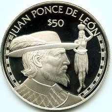 Монета. Понсе де Леон.