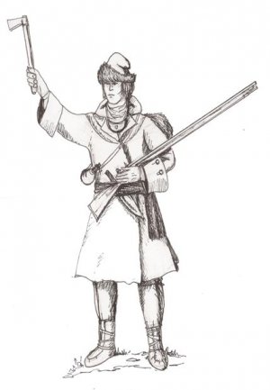 Рисунок Ральфа Митчарда (Ralph Mitchard) «Канадский офицер семилетняя война» (Canadian Officer SevenYears War).