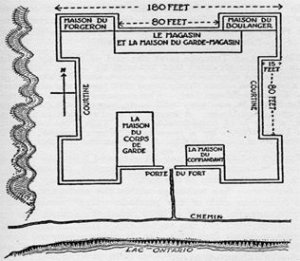 Репродукция форта Торонто, составленная де Перси Дж Робинсон (de Percy J. Robinson) в 1930 г. на основе архивных материалов.