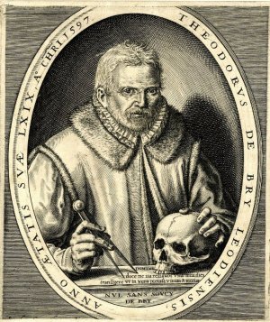 Теодор де Бри. Автопортрет, 1597 г.
