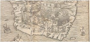 Илл. 2. Фрагмент карты Бразилии, выполненной Джакомо Гастальди