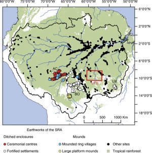 Исследование: в южной части Амазонии в доколумбовое время отмечена высокая численность населения. Илл.: doi:10.1038/s41467-018-03510-7