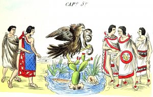 Основание Теночтитлана. «Атлас Дурана», лист 3а (Diego Durán. Historia de las Indias de Nueva-España y islas de Tierra Firme …. - Mexico, 1867. P.503).