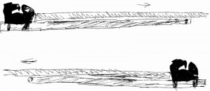 С учетом конструктивных особенностей пластин из Ла-Уэки, соответствующая часть копьеметалки с дротиком должна была выглядеть приблизительно следующим образом