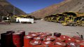Техника и химикаты компании Barrick Gold в ожидании разрешения на продолжение работ на руднике Паскуа Лама. Фото - Jorge Saenz/Associated Press