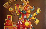 "Кодекс Борджиа. Шочикецаль"  масло, акрил, стеклохолст, ДВП, 60х60см. 2016г.