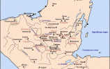 Карта "Главные царства майя классического периода"